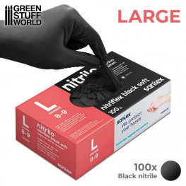 Čierne nitrilové rukavice - veľké